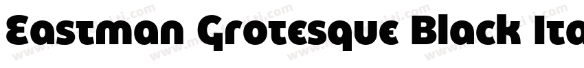 Eastman Grotesque Black Italic字体转换